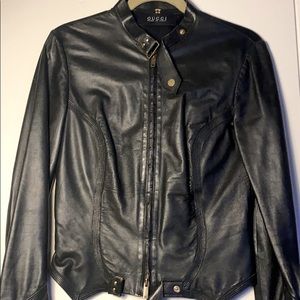 Gucci leather moto jacket